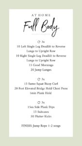 Free at home full body workout
