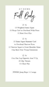 Free at home full body workout