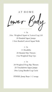 LifeStyledByME free at home lower body workout